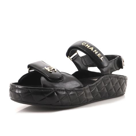 chanel velcro sandals.